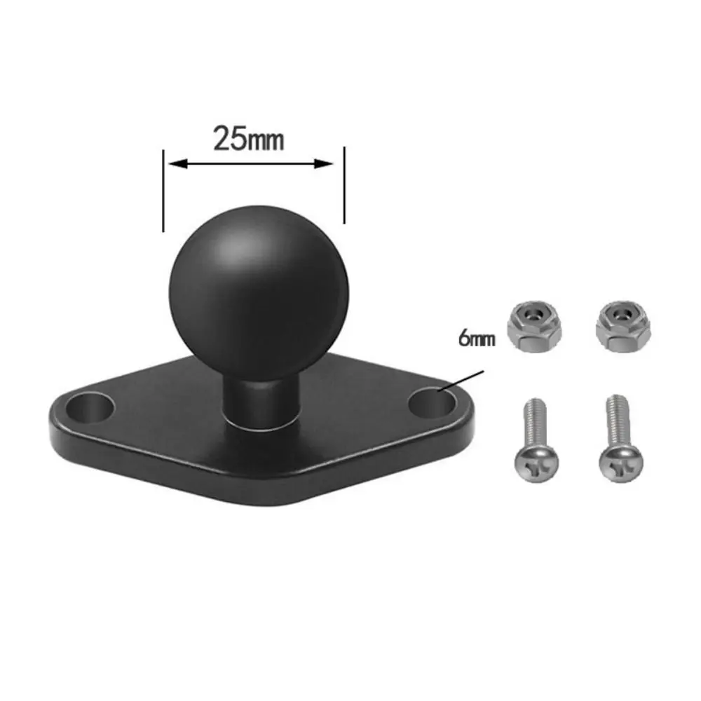 Universal Aluminum Alloy Fixed Mount Stand Black 25mm Ball Adapter Waterproof Wear-resistant Fixed Bracket Mobile Phone