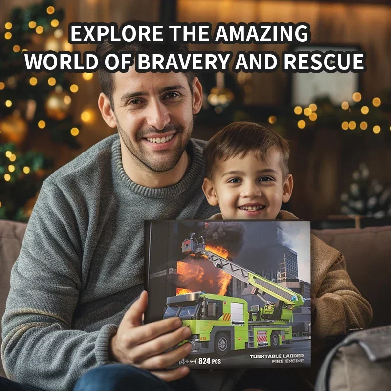 829PCS Gru antincendio Ingegnere Camion Building Blocks Città di salvataggio Auto di ingegneria Modello di veicolo Mattoni Giocattoli fai da te Bambini Regali di festa