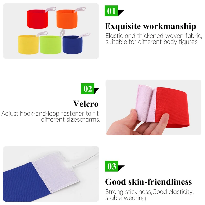 1 football captain armband blank adult squad armband Velcro with non-slip design football training Practice match