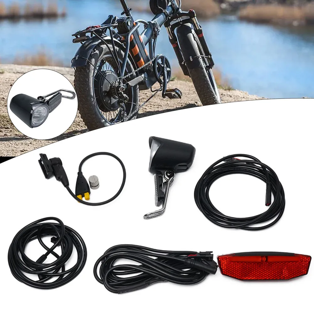 AAAAAEbikeLightSetsHeadlightTaillight Speed Transmitter & Cable Kit For-Mid Drive Motor Light Replacements Ebike EScooter Light