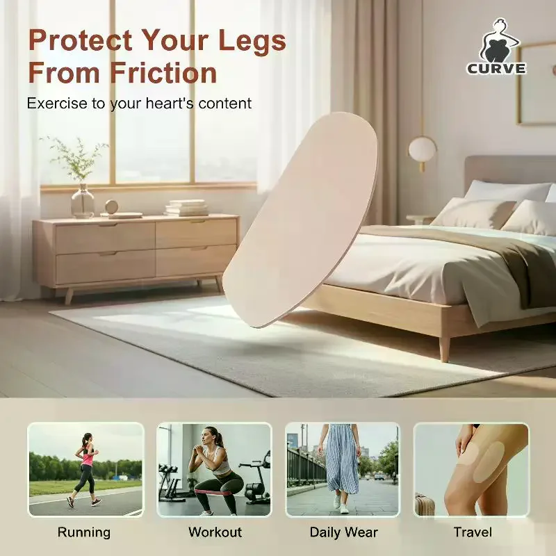 20pcs 10 Sheets Disposable Non- Thigh Anti-Friction Pads And 10 Sheets Disposable Breast Pads, Anti-Chafing Thigh Protection Pad