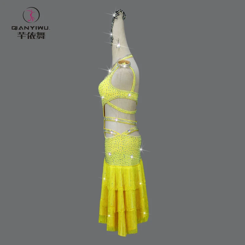 Nowy strój do tańca latynoamerykańskiego na scenę, odzież damska, spódnica wieczorowa, kostium do tańca towarzyskiego, strój konkursowy dla dzieci, strój na bal, strój do ćwiczeń, odzież taneczna dla dziewcząt.