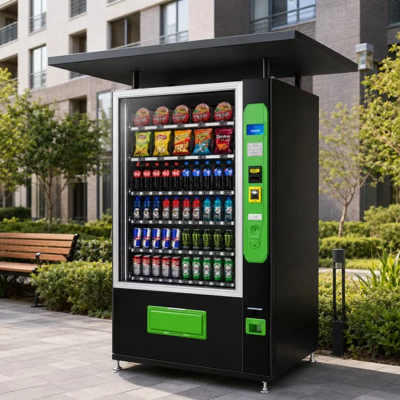 Flexible Touch Screen Food Beverage Vending Kiosk Featuring Card Coin and Banknote Payment Customized