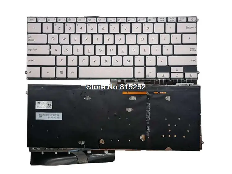 Laptop Keyboard For ASUS UX490 UX3490UA UX490UA UX490UAK UX490UAR Silver With Backlit US United States SG-86730-XUA SN2561BL3