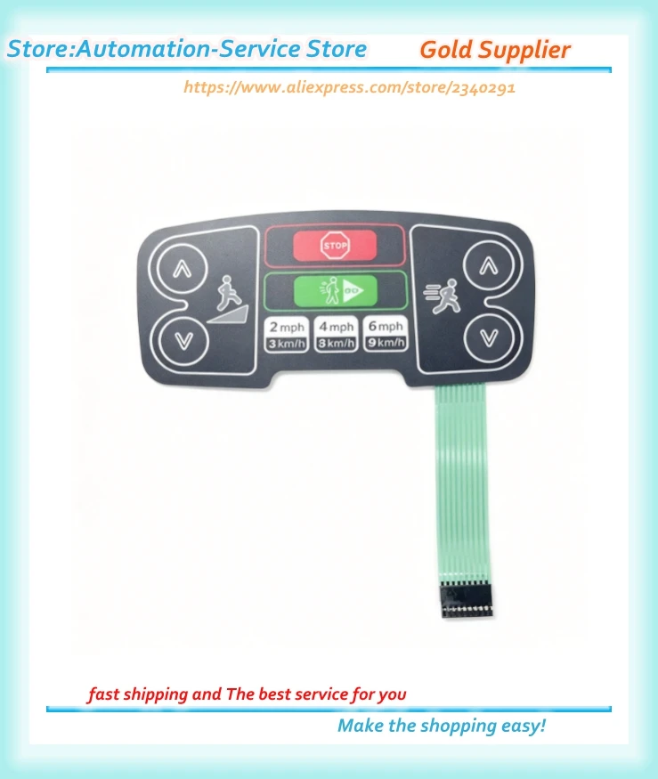 Keypad Membrane Switch For Life Fitness 95TE/A 95T Ast S3 Treadmill 9-Pin Console Button Film