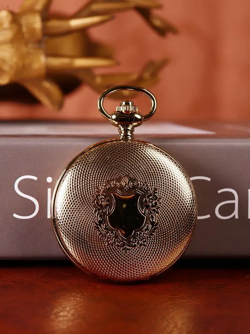 Полностью автоматические механические карманные часы со светящимся календарем, мужские ретро-флип-женские часы с подвеской