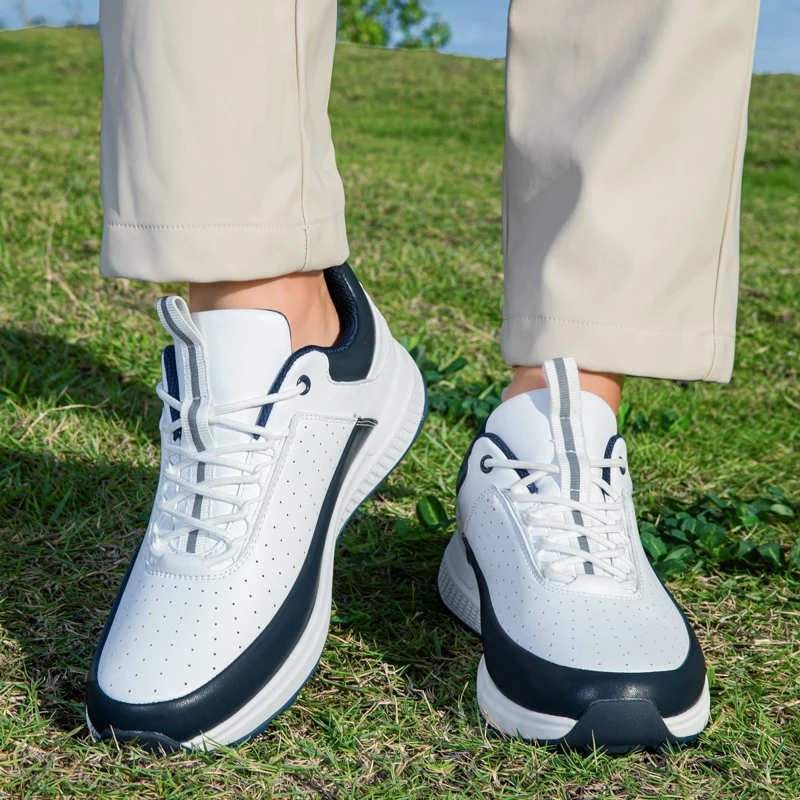 Men's Golf Shoes with Straps, Autumn Fashion Casual Sports Shoes, Outdoor Grass Anti-skid Golf Walking Shoes, Sizes 39-47