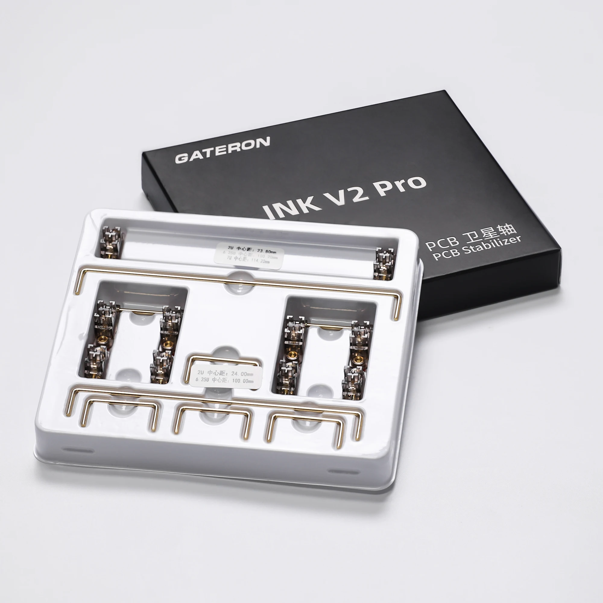 Gateron Ink V2 Pro PCB Stabilizer Black White Transparent Screw Type Stablizer 7U 6.25U 2U Custom Mechanical keyboard Stabilizer