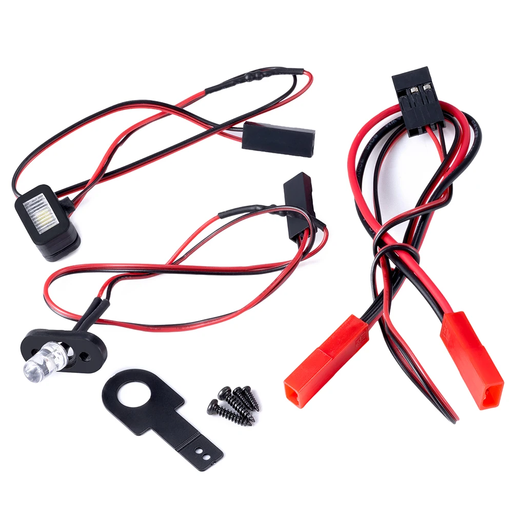 Axspeed branco farol vermelho lanterna traseira luzes dianteiras & traseiras lâmpada led para 1/4 PROMOTO-MX rc peças de atualização da motocicleta