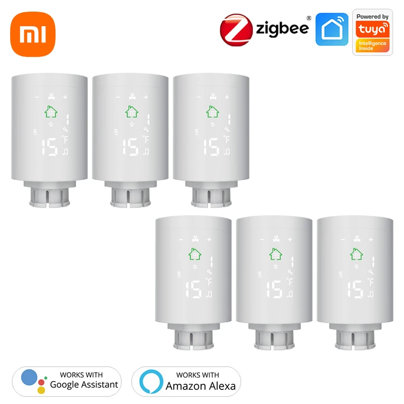 

Xiaomi Tuya ZIGBEE3.0 Intelligent Radiator Actuator Programmable Thermostatic Radiator Valve Temperature Controller Alexa Voice