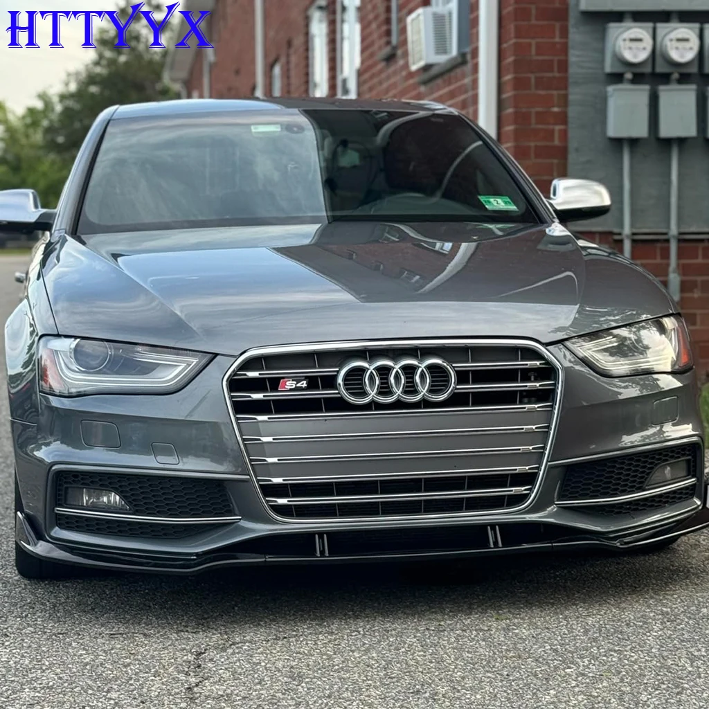 Fit For AUDI A4 S4 B8 8K Quattro S-Line 2012 2013 2014 2015 2016 Car Front Bumper Splitter Lip Diffuser Body Kit Spoiler Guard