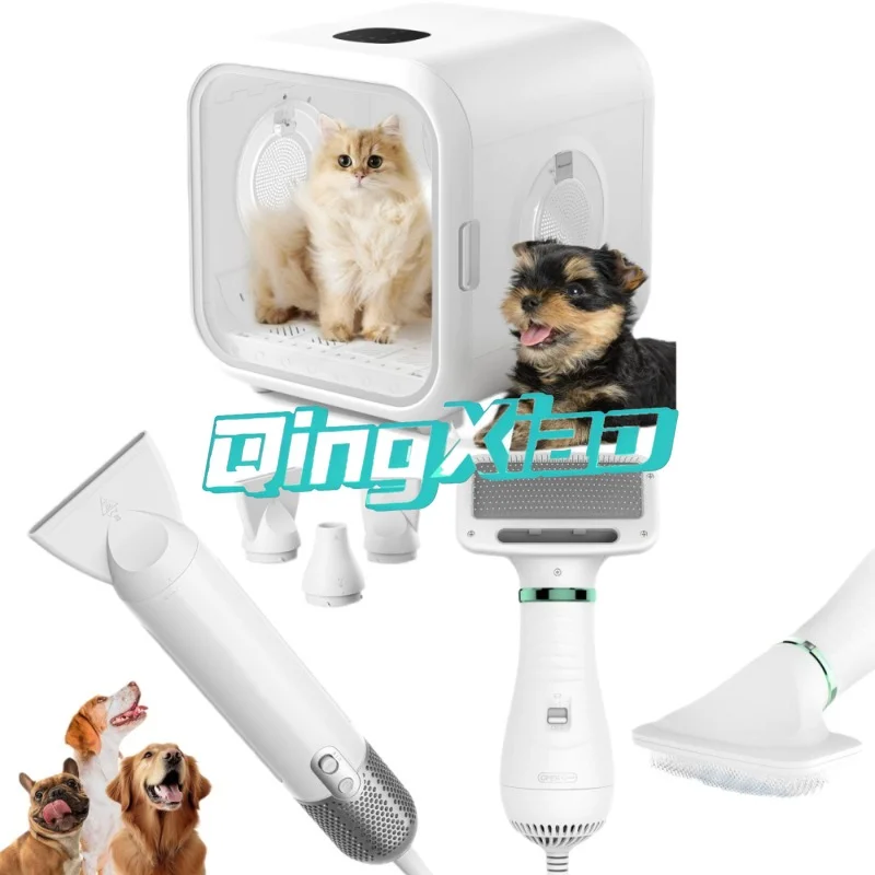 Pet Grooming Pet Dryer Box For Cats And Dogs 80L Dual Fan Silent Blower With UV Sterilization With APP Control For Pet Grooming