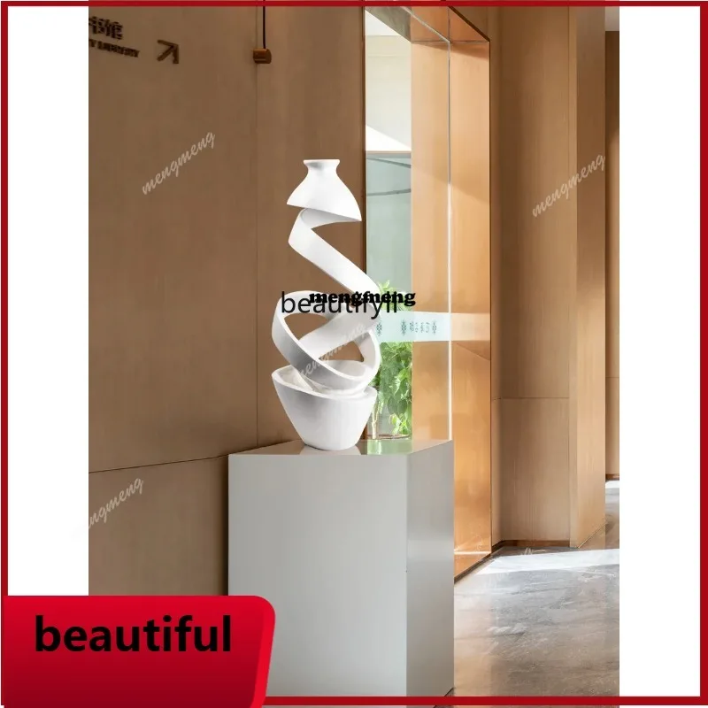 Modern Creative Abstract Wood Carving Ornaments Sales Office Model Room Hallway Sculpture Artwork Hotel Club DecorationsN