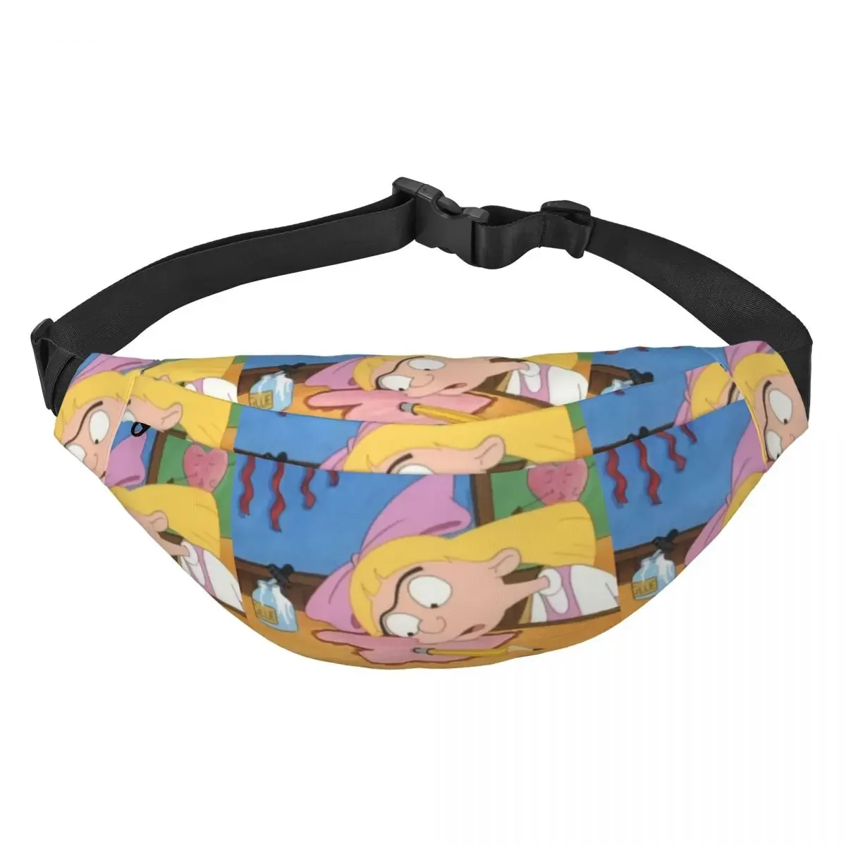 Custom Hey Arnold Anime Comedy Helga Pataki Fanny Pack Men Women Sling Crossbody Waist Bag Camping Biking Phone Money Pouch