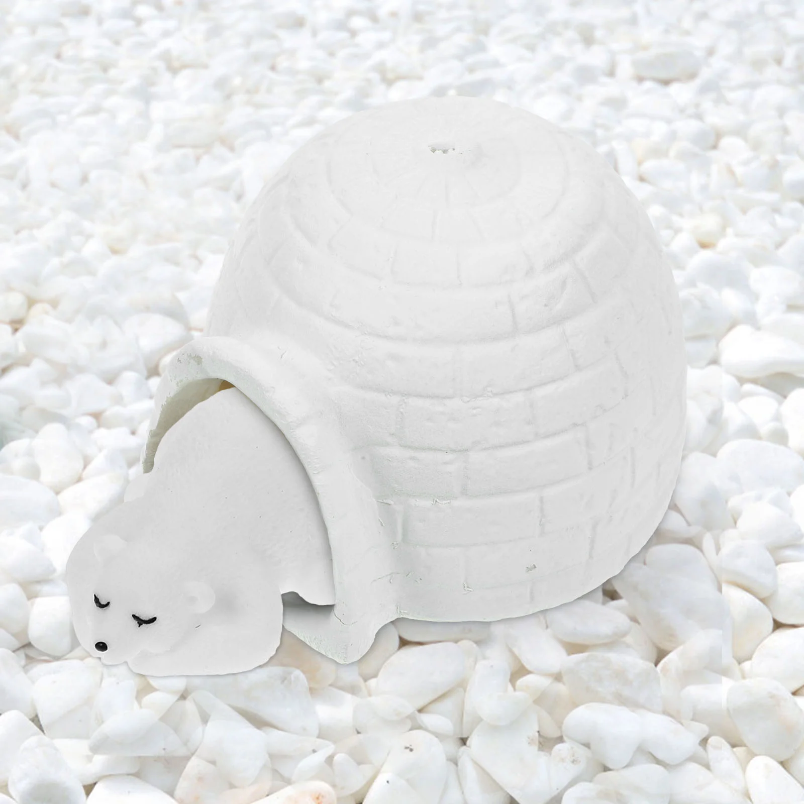 Simulated Igloo Model Ice House Models for Kids Small Toy Figurine Statue Picture Ornament Decoration Inflatable