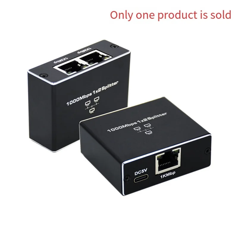 

Гигабитный Ethernet-сплиттер, 1 в 2, сетевой удлинитель RJ45, разветвитель интернет-кабеля 1000 Мбит/с, для кабеля Cat5/5E/6/7/8