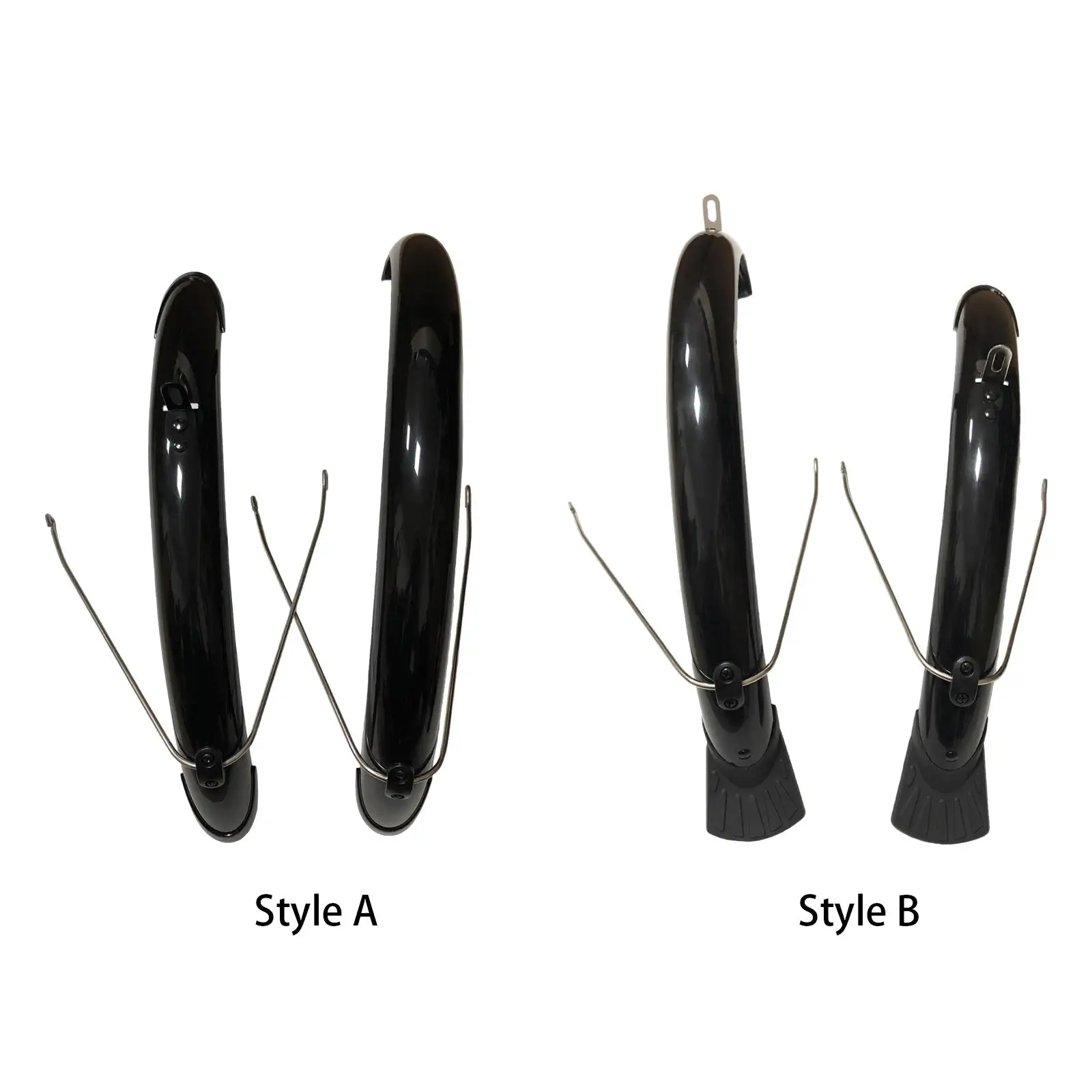Folding Bike Fenders 20 inch Black for Folding Bicycles Replacement Practical Wheel Protector Sturdy Front and Rear Mudflaps