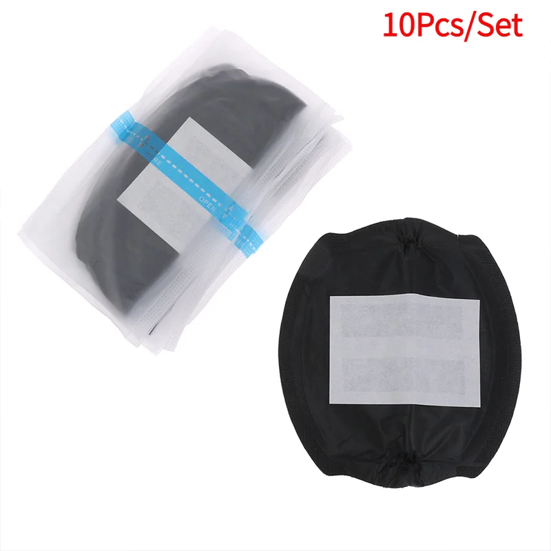 10Pcs Disposable Sweat Pads Private Breathable  Pad Sweat Absorbing Paste Sanitary Napkin for Men Black.