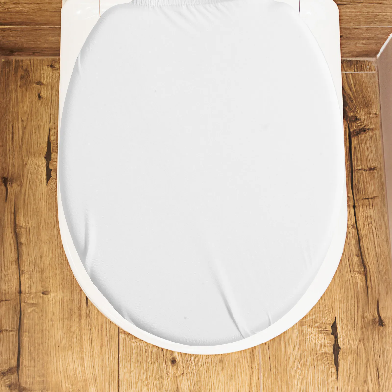 1Set Universal Toilet Tank Cover Dustproof Fabric Bathroom Lid Protector Elastic Edge Design Fits Most Models Modern Style