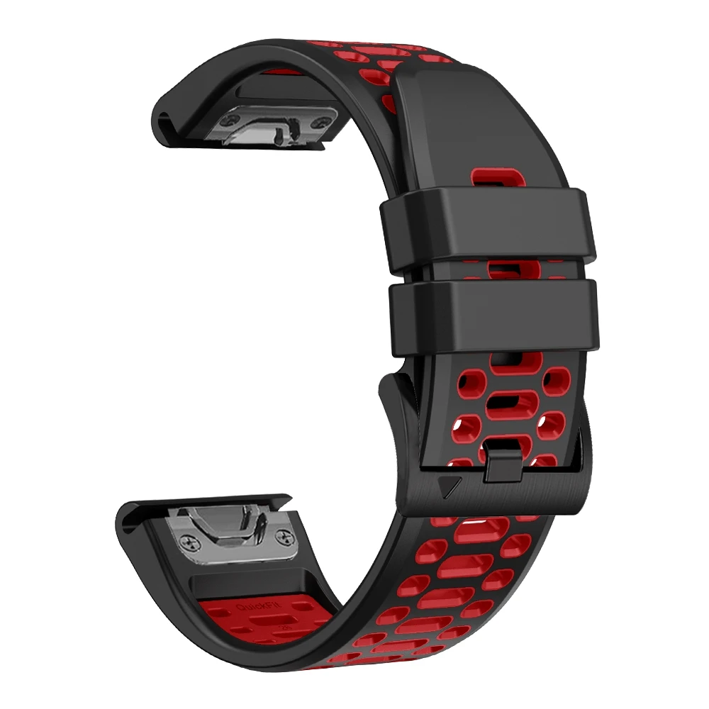 QuickFit 22 mm 26 mm atmungsaktives Sport-Silikonarmband für Garmin Fenix 7X 7 Pro 6X 6 5 5X Plus/Epix 2 47 mm 51 mm Armband-Uhrenarmbänder