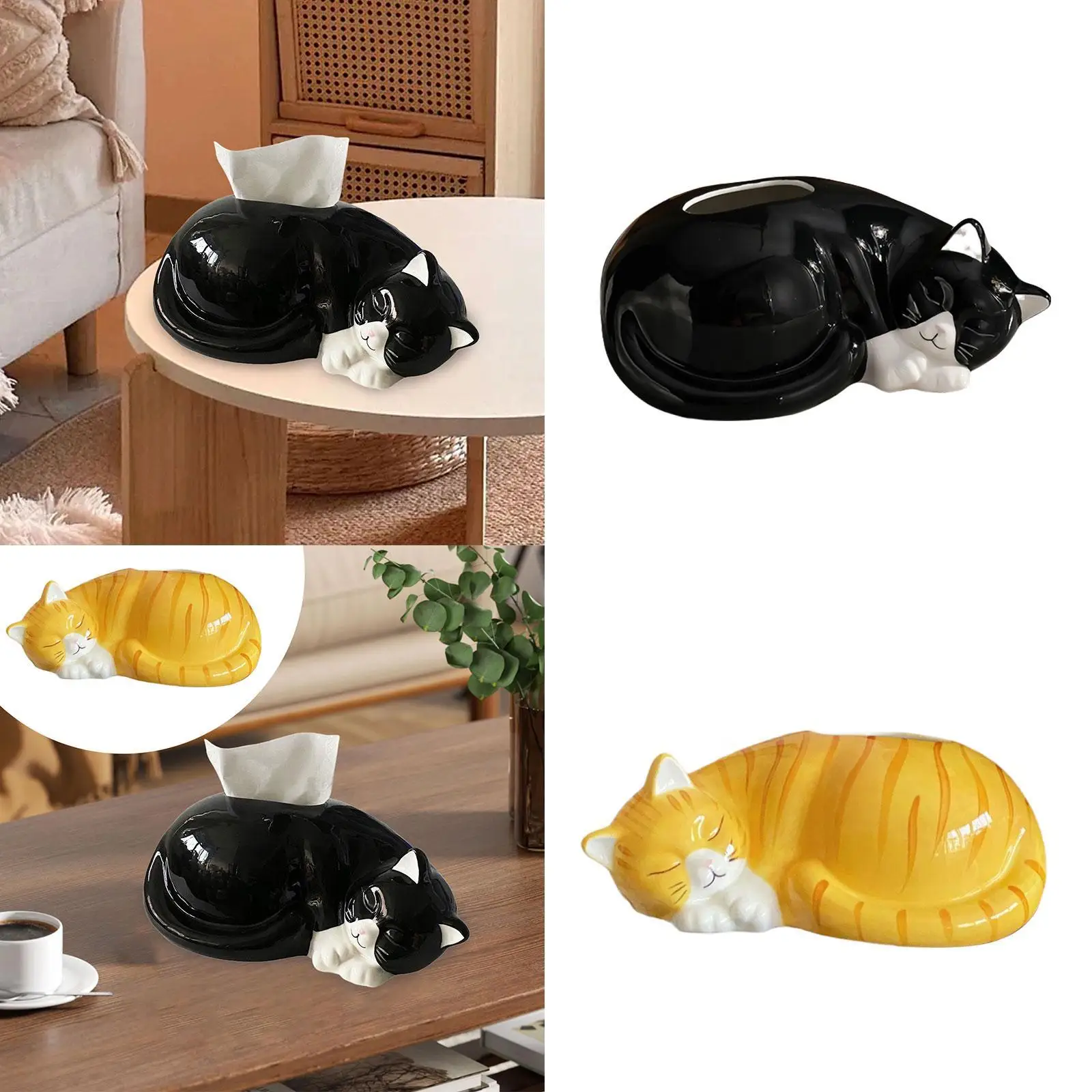 

Ceramic Tissue Box Cover Organizer Simple Tissue Dispenser Napkin Storage Box for Kitchen Coffee Table Desktop Home Decor