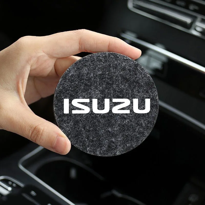 Car Dust-proof Felt mat Coasters for Isuzu D-MAX D MAX Dmax I II PANTHER ASCENDER 4X4 WFR VAN NFR ATV TROOPER car Accessories