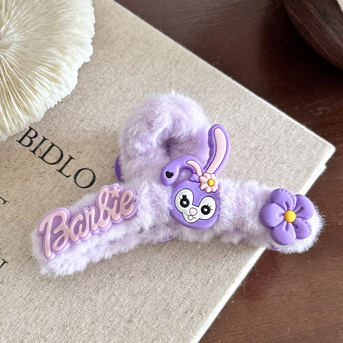 8Style  Fashion Women's Cartoon Sanrio Cinnamon Dog Hello Kitty Plush Hair Clip for Cute Hair Shark Clip Hair Accessories