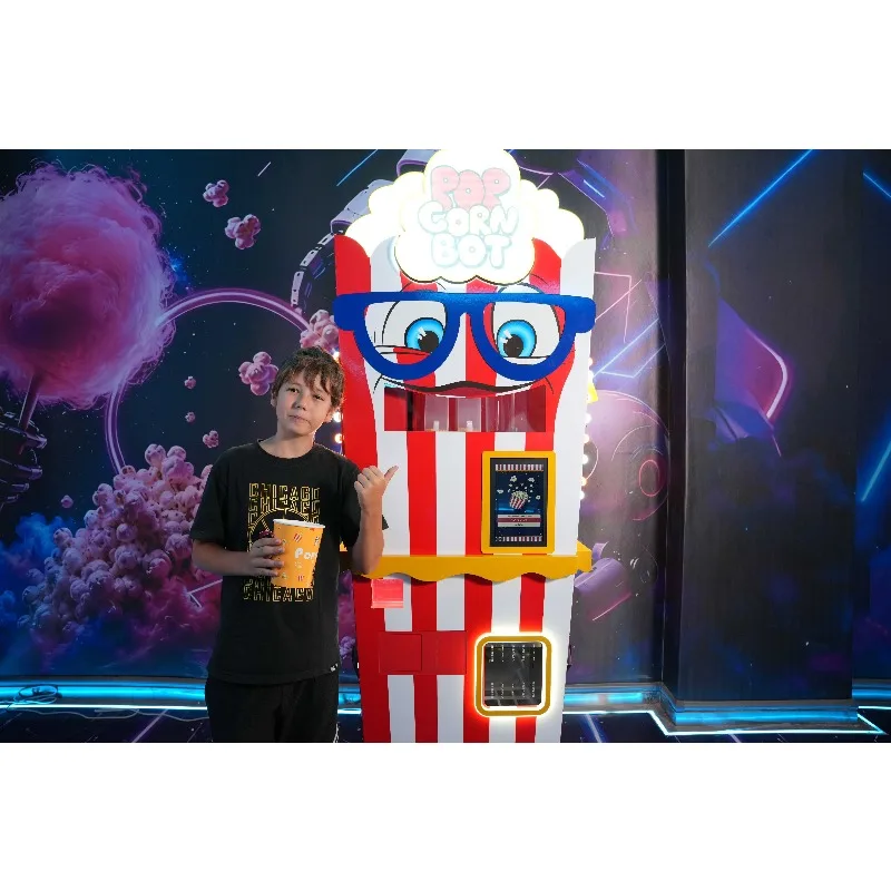 Self Service Popcorn Vending Machine Intelligent Commercial Popcorn Maker for Game Center Customized