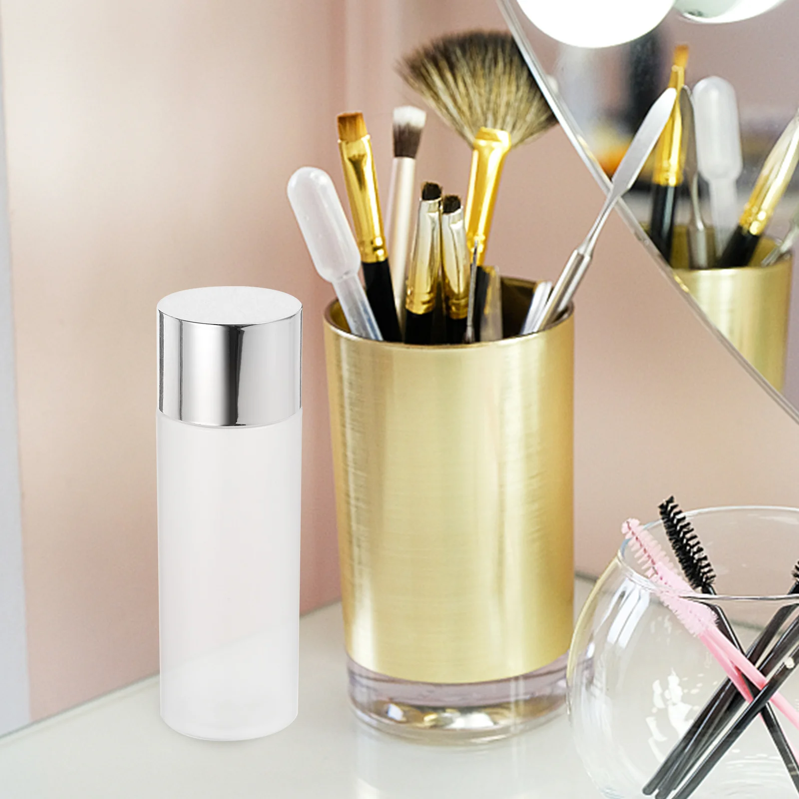 

3Pcs Stylish Toner Bottles Leak Proof Refillable Emulsion Containers 120ml Travel Makeup Dispenser Dispenser