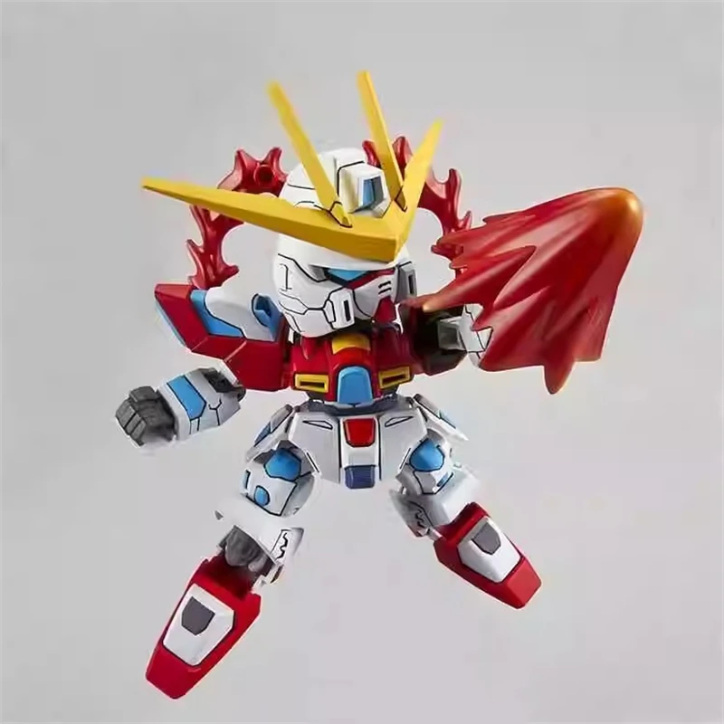 Bandai Q version SDEX Gundam model BB warrior 011 TRY Burning, adornos ensamblados a mano, colección de anime