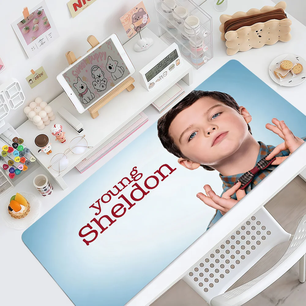 Popular TV Young Sheldon Mouse Pad Large Non-slip Lockedge Desktop Computer Desk Mat Keyboard MousePad Office Gamer Student