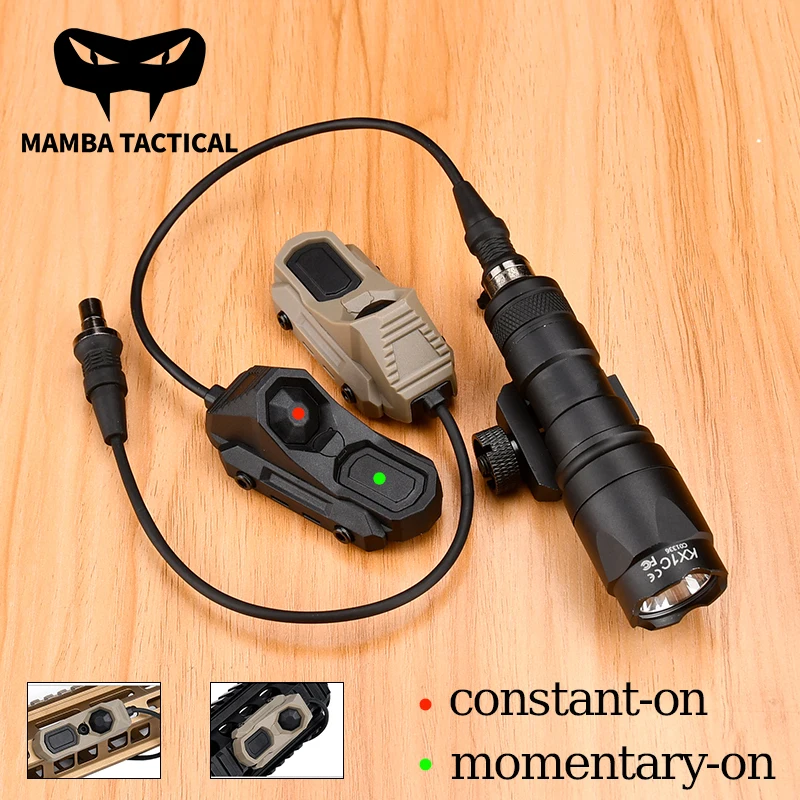WADSN Tactical M300A/M600C Metal LED Flashlight Outdoor Light & SF Plug Dual Function Pressure Remote Button Switch Combo