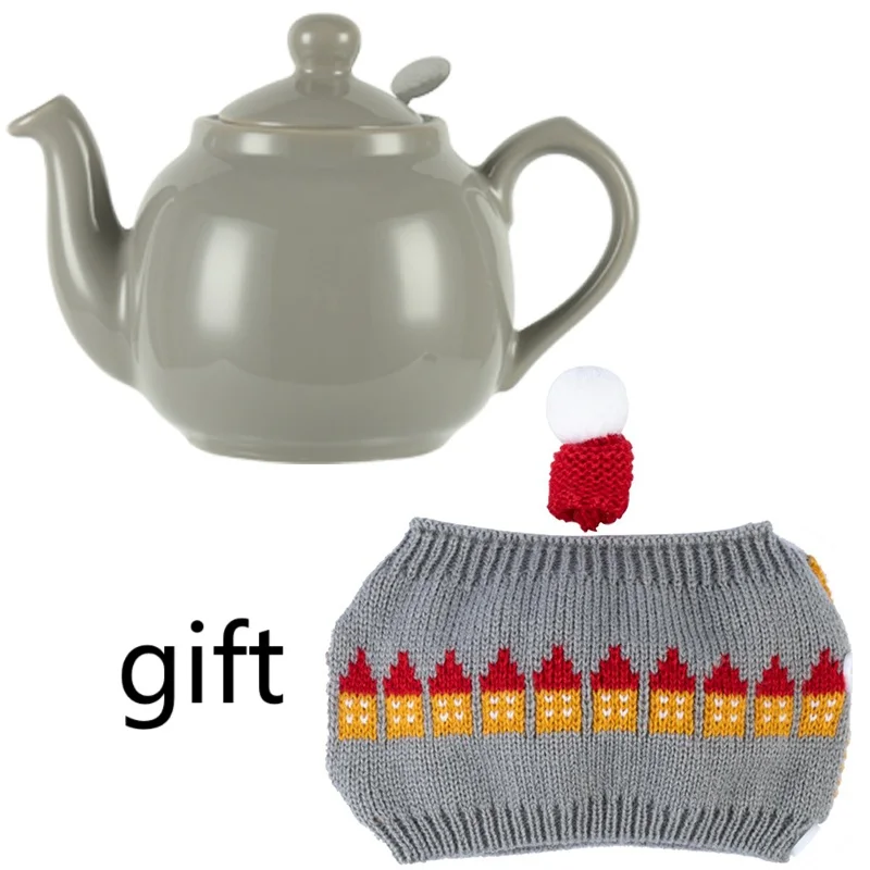 

London Pottery Farmhouse Series 2 чашки Чайник London Gery Британский керамический чайник 600 мл для послеобеденного чая Чайный сервиз Чайники