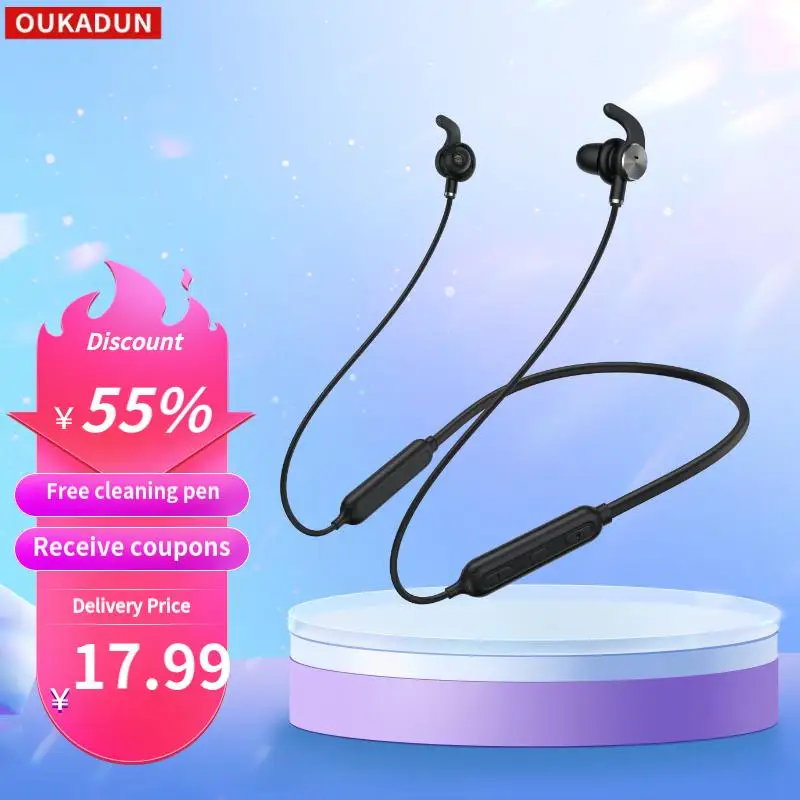 Wirele Headset Bluetooth, ANC Active Noise Reduction Sports Neck-mounted Headset, Universal for Apple and Android Phones