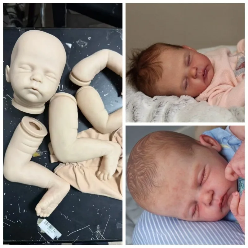21 Inch Blank Unpainted Kit Alix Lifelike Reborn Doll DIY Doll Parts with Cloth Body