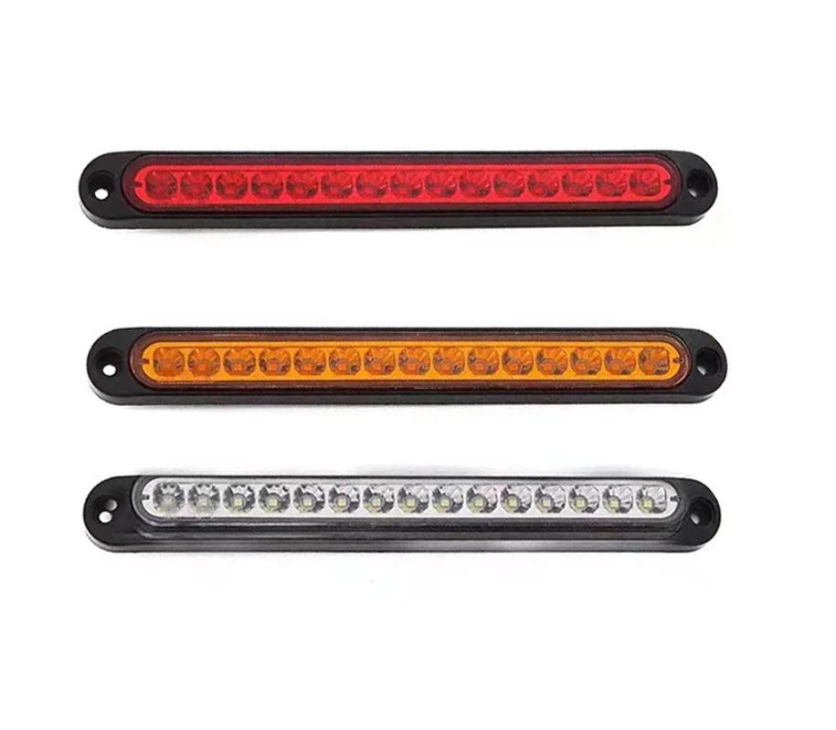 Car Light Bar 15LED Bulbs 12V 24V Brake Light Signal Lamp Side Marker Turn Signal Warning Rear Light for Car Truck SUV RV