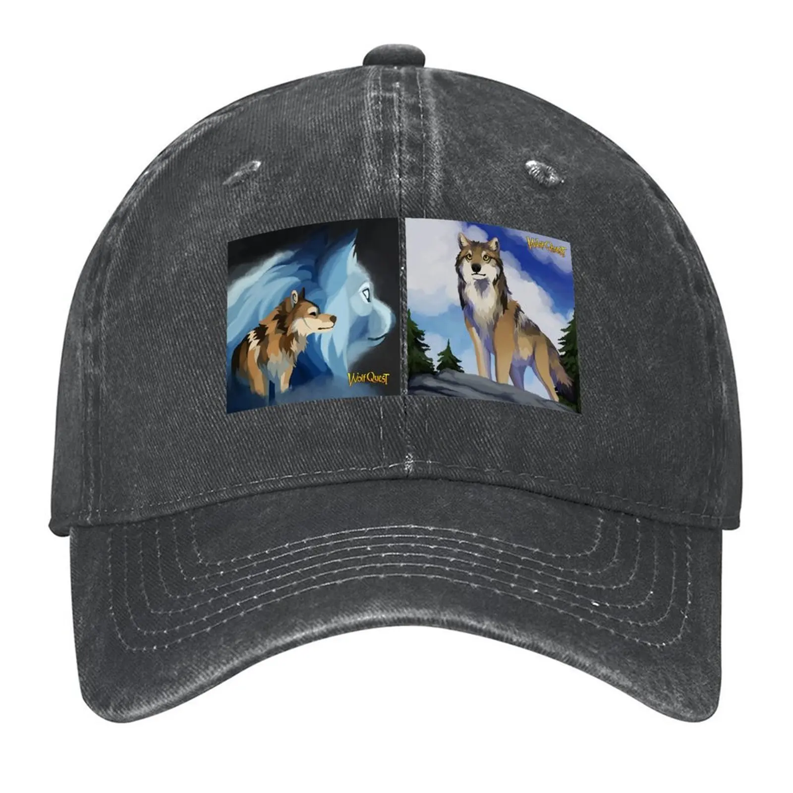 

WolfQuest Legends Baseball Cap Trucker Cap black Mountaineering sun hat Men's Baseball Women's
