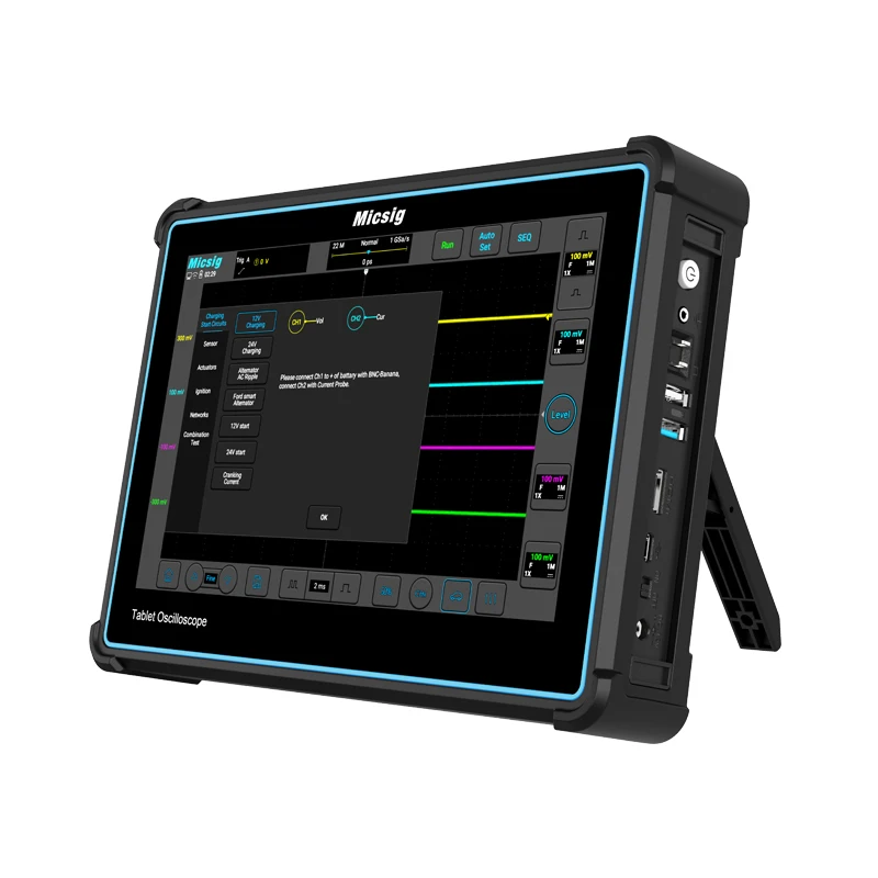 

Oscilloscope 4 Channel 300MHz Bandwidth 10.1 Inch TFT-LCD Full Touch Digital Oscilloscope ATO3004