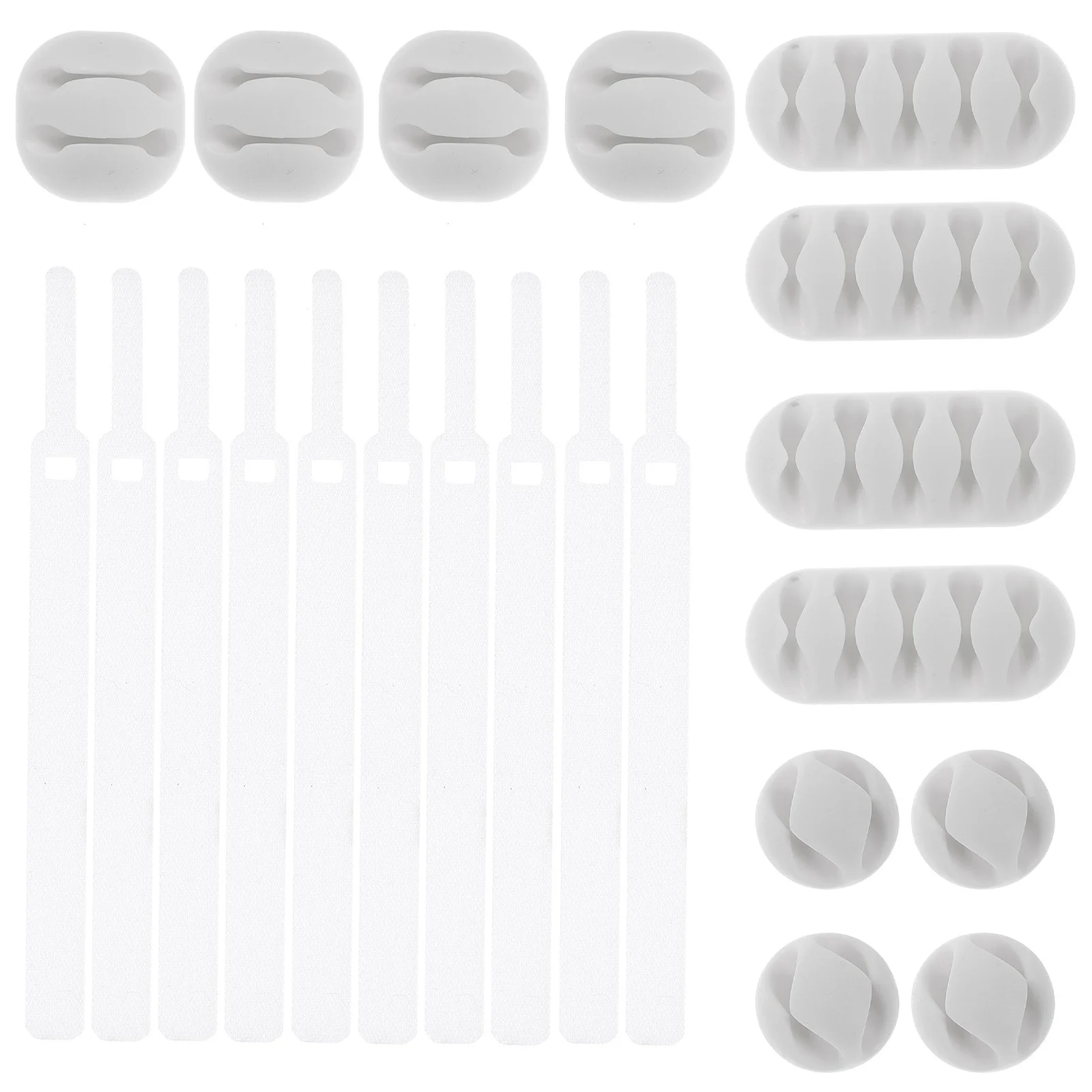 

26Pcs Cable Organizer Clips Desktop Self Adhesive Cord Holders Durable Wire Management for Home Office Charging USB Headphone