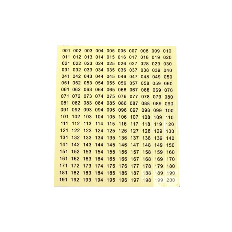 NEW 1/4sheets Waterproof Laser Number Label Stickers For DIY Craft Self Adhesive Nail Polish Lipstick Color Number Tags Sticker - view 4