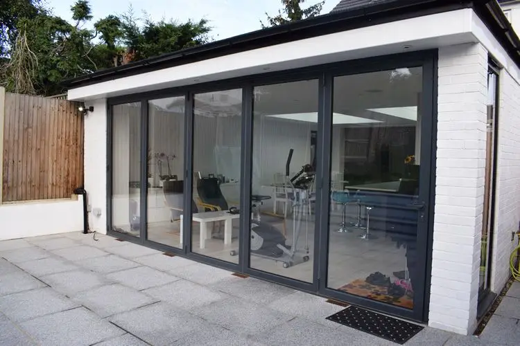 Folding Accordion Door Patio Aluminum Tempered Glass Folding Door Waterproof Home Interior Bifold Doors Customize Size and Color