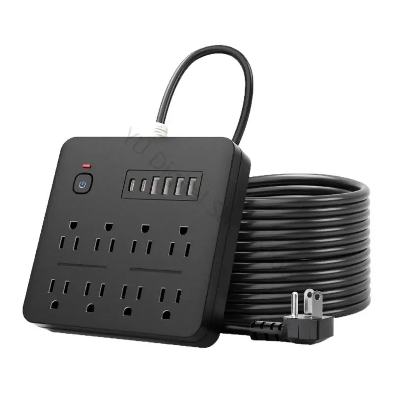 96BA Moderne Steckdose mit 8 Standardsteckdosen, 6 USB- und Schaltkreis-Sicherheitssystem-Steckdosen – Detail 5