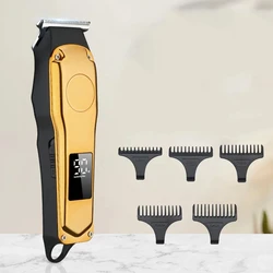 RESUXI LK1920 Professional T-shaped Stainless Steel Blade LCD Electric Hair Clippers For Men Barber Shop Supply Trimmers