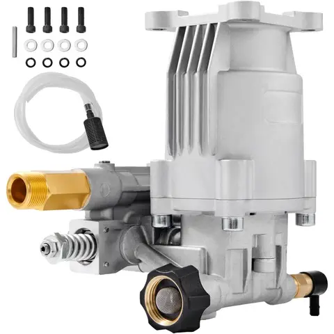 Pressure Washer Pump 3/4 Shaft Horizontal 3400 PSI 2.5 GPM Replacement Kit Compatible with Honda Simpson RYOBI Briggs Stratton