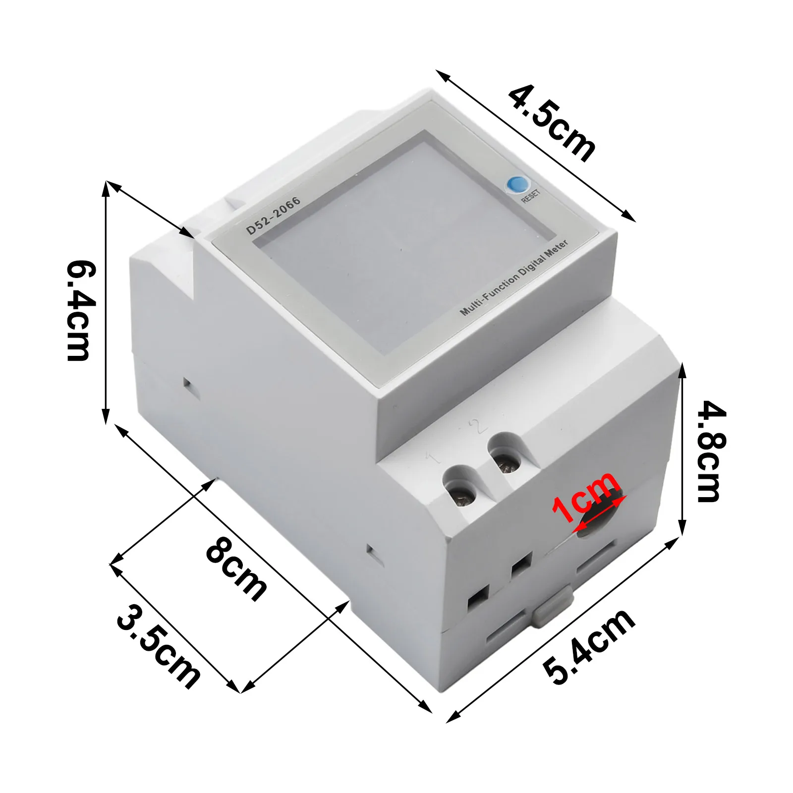 Displays DIN Rail AC Power Meter. LCD Energy Meter AC Power Meter Din Rail High-Precision And Households Households