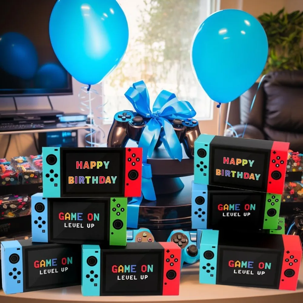 10/20 Stück Kreative Spielkonsolen-Themen Geschenkbox Süßigkeiten-Snack-Karton Geburtstagsfeier Abend-Karneval Dekorationszubehör – Detail 3