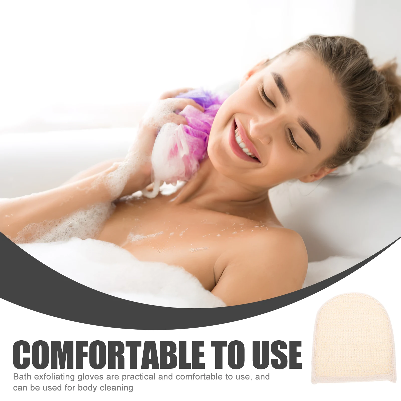 

2Pcs Premium Cotton Linen Bathing Exfoliating Gloves Smooth Skin Body Scrubber Mitts
