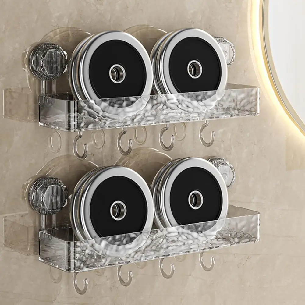 Shower Suction Caddy Makeup Brush Holder Suction Cup Capacity Shower Caddy with Suction Cup Storage Rack for Easy for Maximum