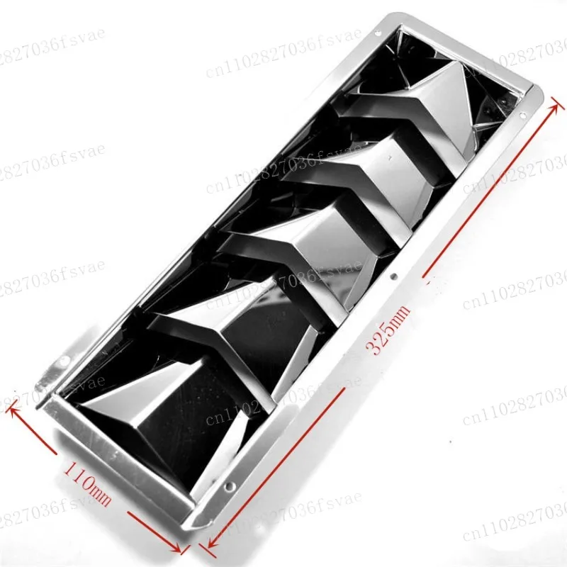 Rectangle stainless steel 5-column ventilation plate 304 stainless steel marine yacht hardware accessories