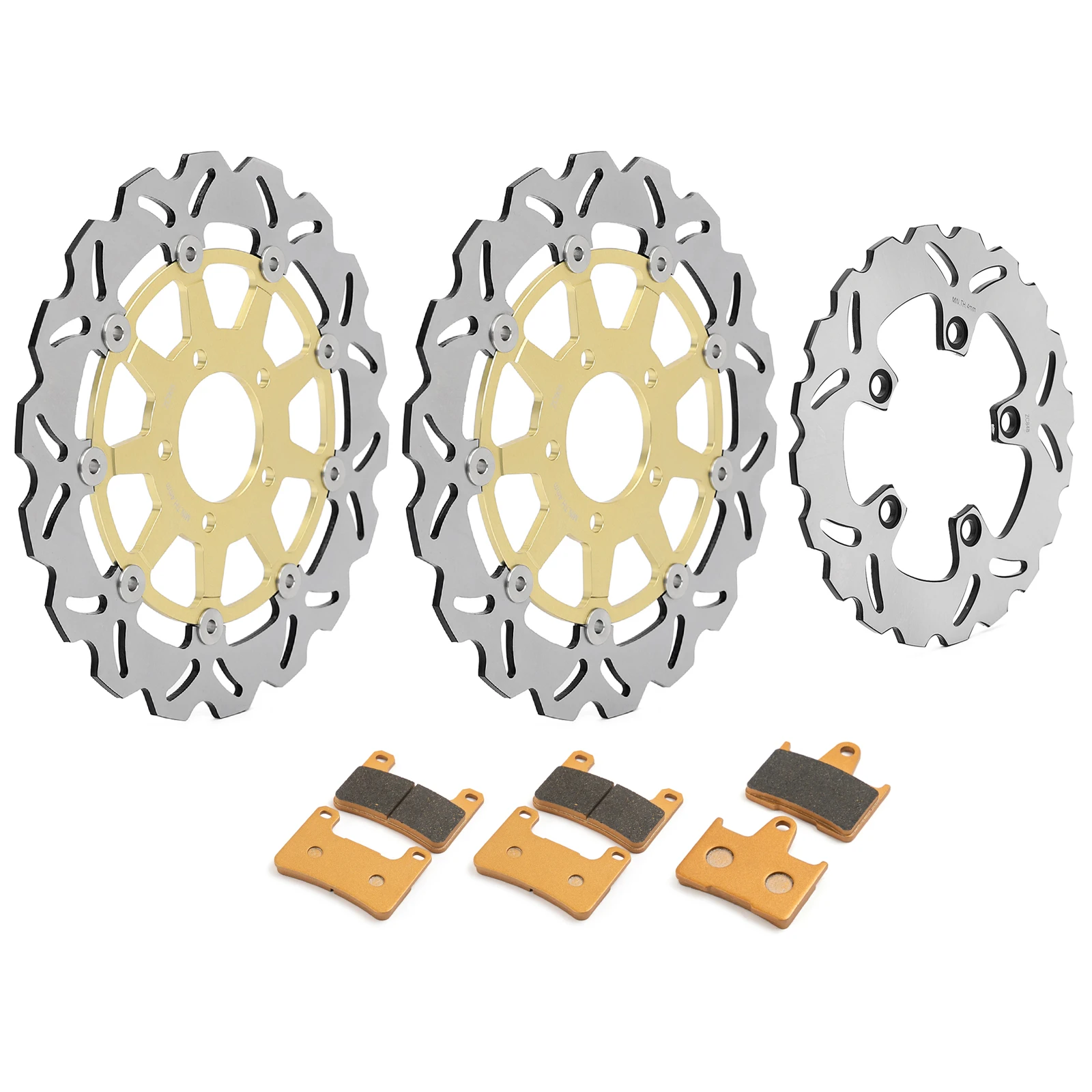 Front Rear Brake Discs Rotors Pads For GSXR GSX-R 600 97 98 99 00 01 02 03 04 05 06 07 08 09 10 11 12 13 14 15 16 17 18 19 20 21